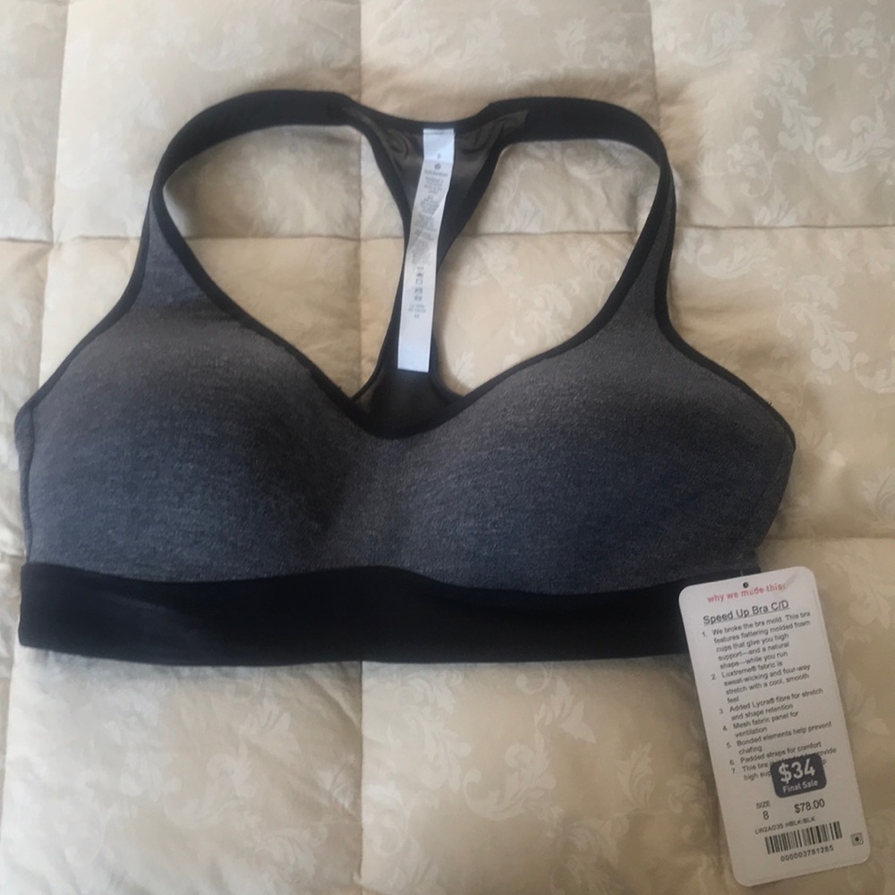Lululemon Speed Up Bra Size 8 C/D
